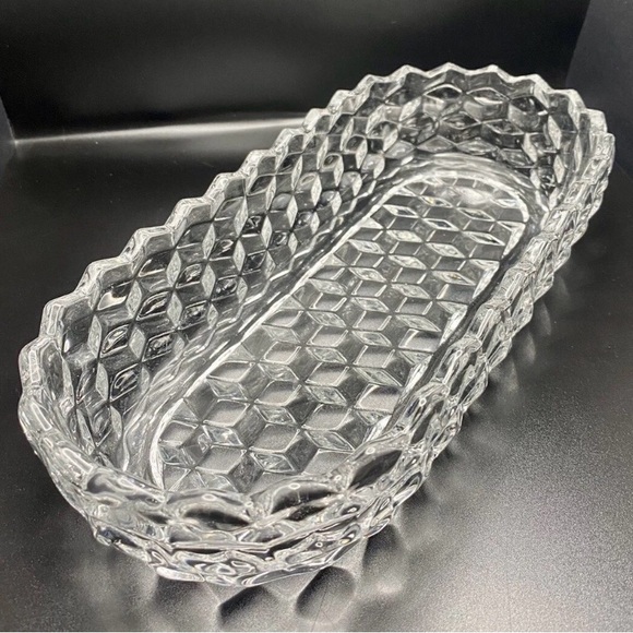 Fostoria Other - Vintage MCM Fostoria American Cubist Oblong Relish/Trinket Dish, 10”x 4.5”, EUC
